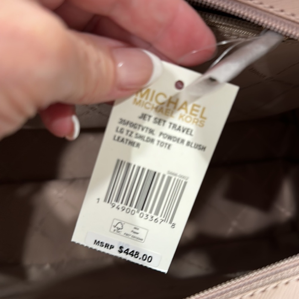 NWT Michael Kors Rose Color Tote - Picture 2 of 10